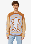 GCDS WIRDO FUZZY JACQUARD SWEATER