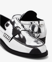 GCDS SILVER WIRDO MIRROR LOAFERS