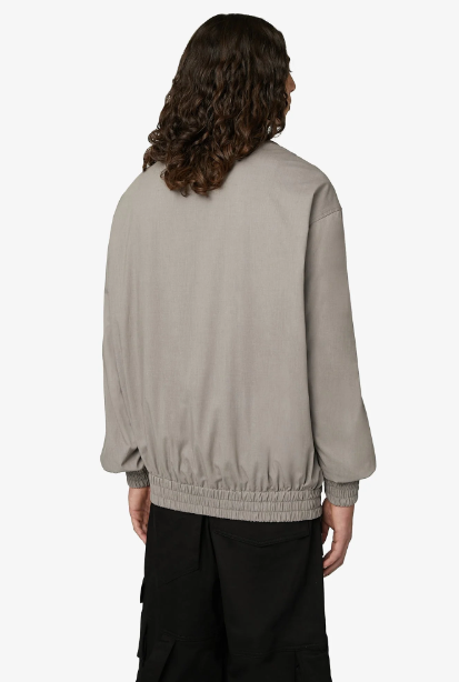 GCDS GREY OVERSIZED TAILORING CANVAS TRACK JACKET
