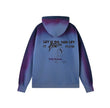 Theblurry Blue Acid-Wash Hoodie With Spray Effect ( Unisex )