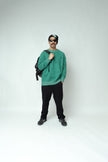 Theblurry Patterned Green Sweater ( Unisex )