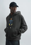 GCDS Kittho Pixel Printed Hoodie Grey
