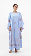 En&Ay Scarf Style Printed dress misty blue