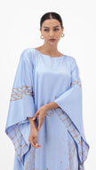 En&Ay Scarf Style Printed dress misty blue