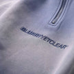 Theblurry Washed blue quarter zip sweatshirt set