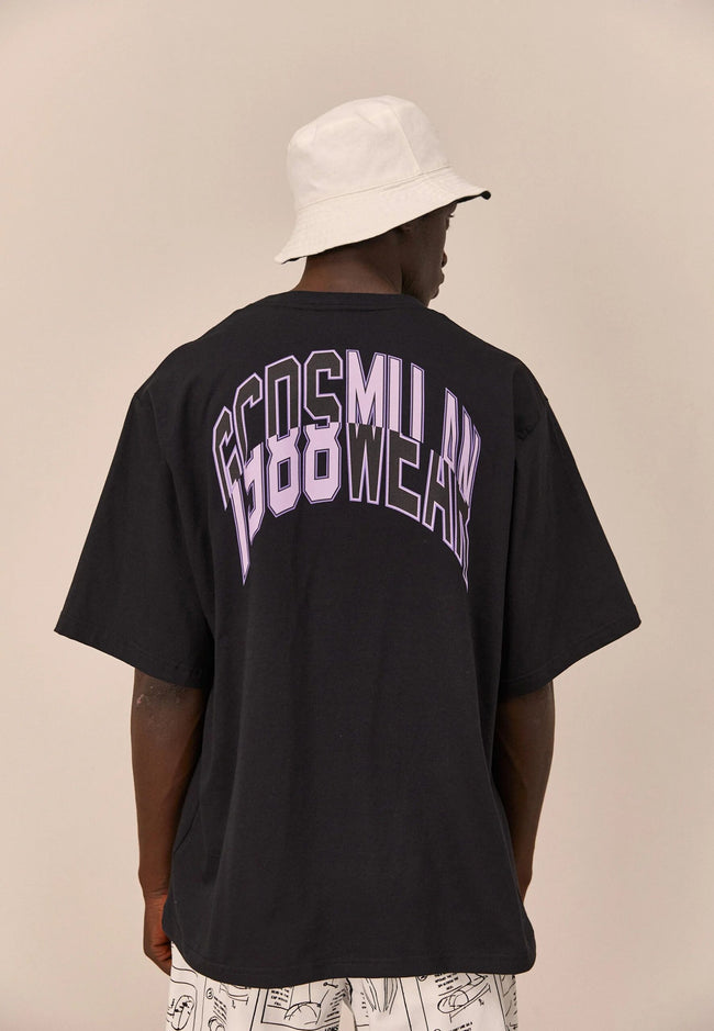 GCDS COLLEGE EMBROIDERED OVERSIZED T-SHIRT