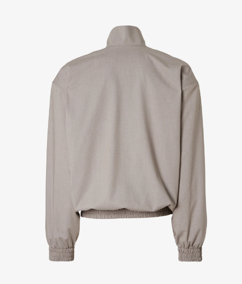 GCDS GREY OVERSIZED TAILORING CANVAS TRACK JACKET