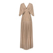En&Ay Long vibrant beige dress with waist ties