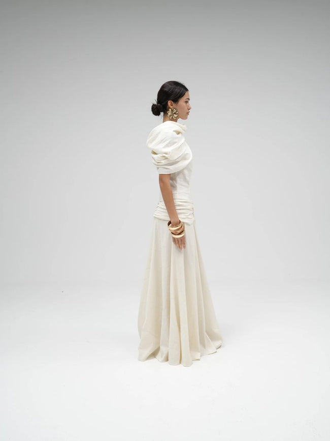 Off White Evening Dress