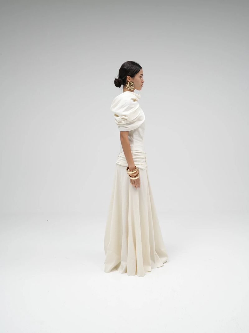 Off White Evening Dress