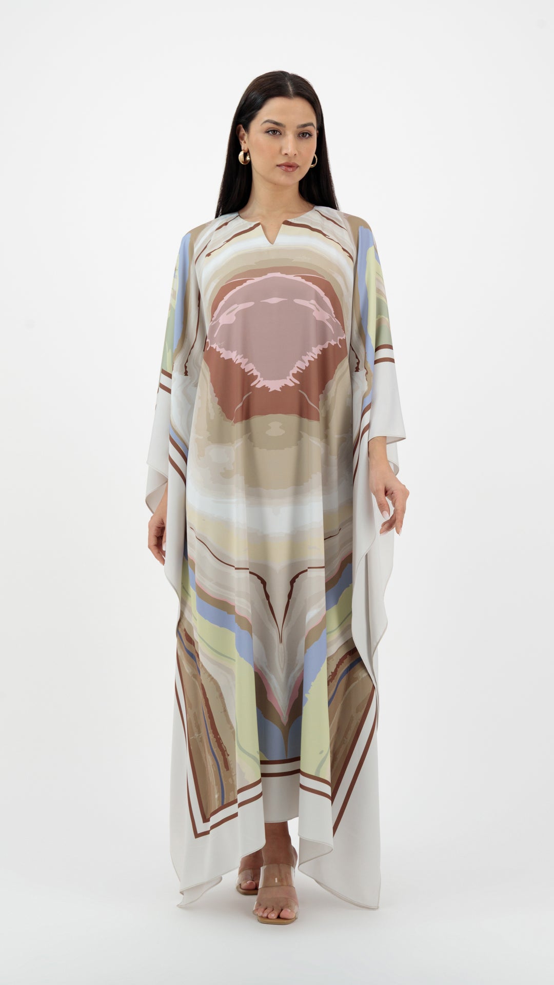 En&Ay Scarf Style Printed Design beige