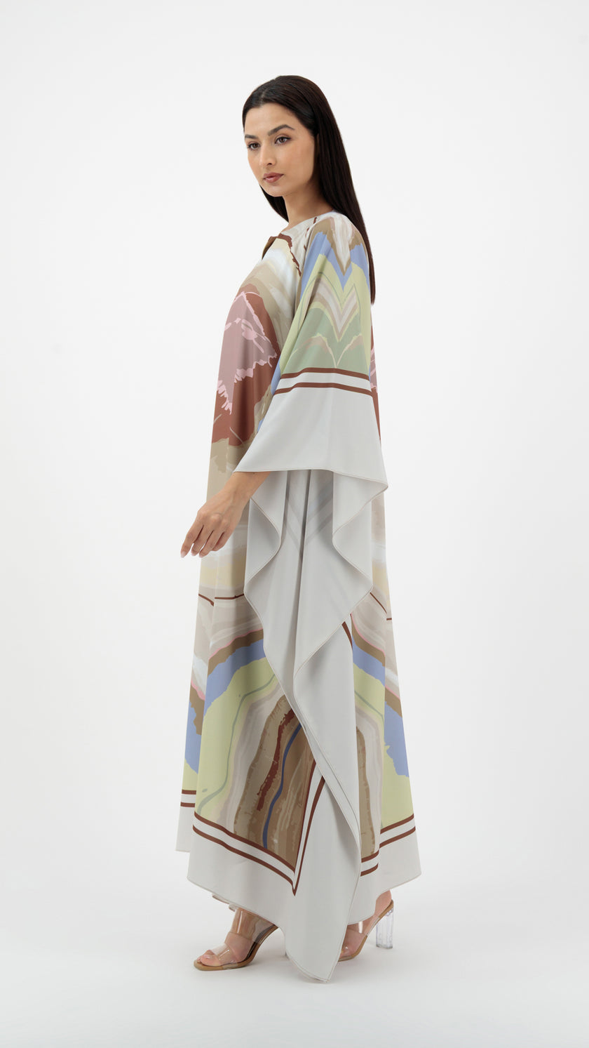 En&Ay Scarf Style Printed Design beige
