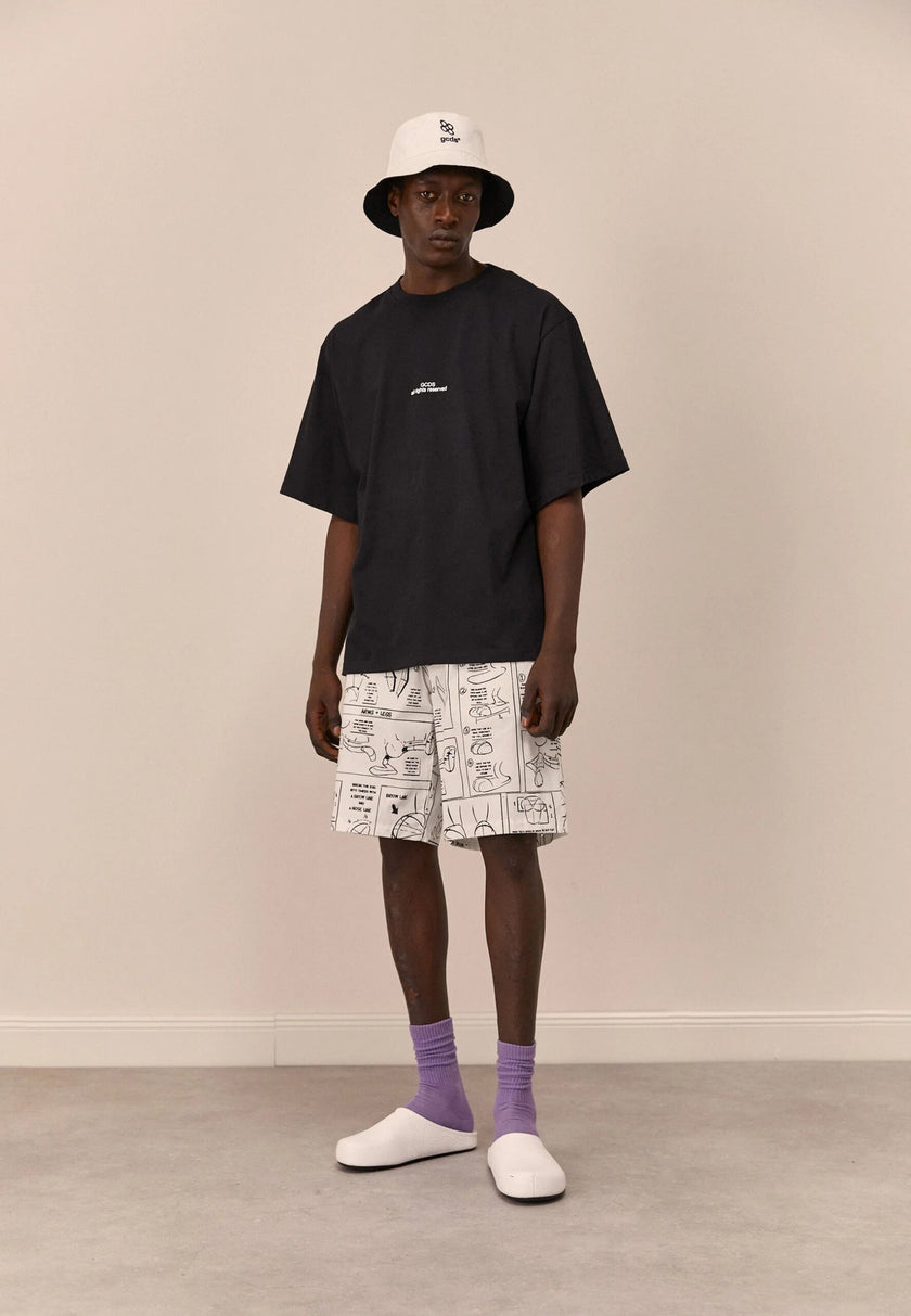 GCDS COLLEGE EMBROIDERED OVERSIZED T-SHIRT