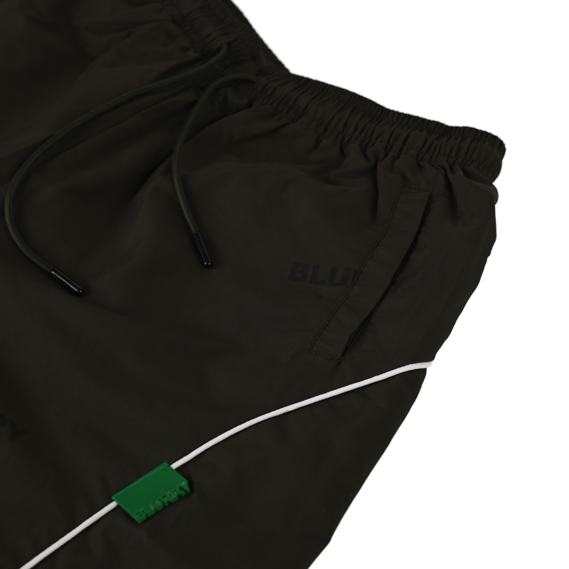 Theblurry Khaki Parachute Wide Leg With Logo Pattern (Unisex)