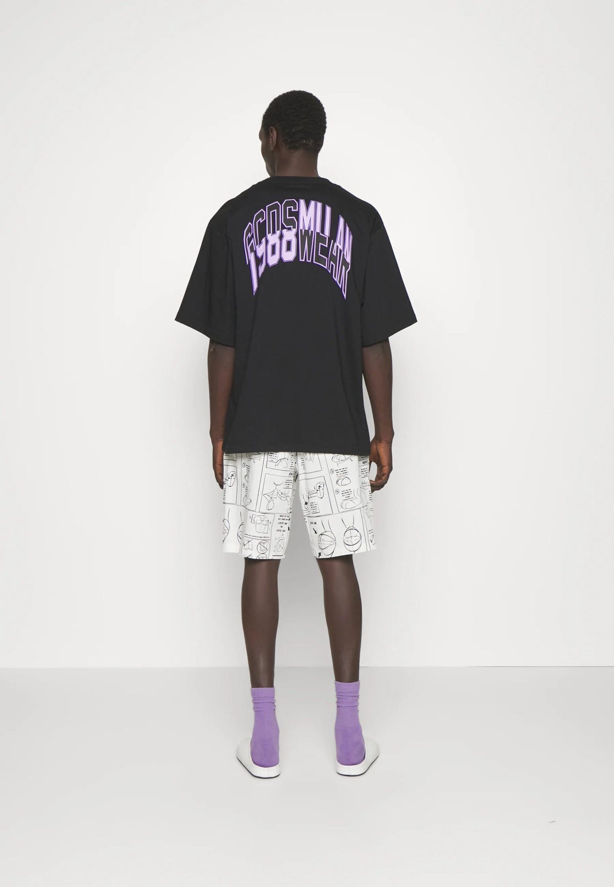 GCDS COLLEGE EMBROIDERED OVERSIZED T-SHIRT