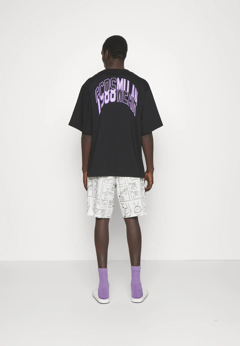 GCDS COLLEGE EMBROIDERED OVERSIZED T-SHIRT