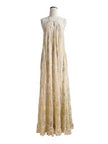 Sara Wong Yellow embroidered halter dress