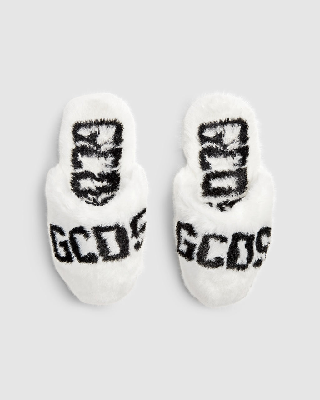 GCDS FUR LOGO SLIPPERS