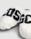 GCDS FUR LOGO SLIPPERS