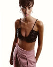 ANOUKI PINK LINEN HIGH WAISTED WIDE LEG PANTS