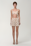 ANOUKI FLORAL BUSTIER WHITE PEARL DROPS