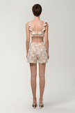 ANOUKI FLORAL BUSTIER WHITE PEARL DROPS