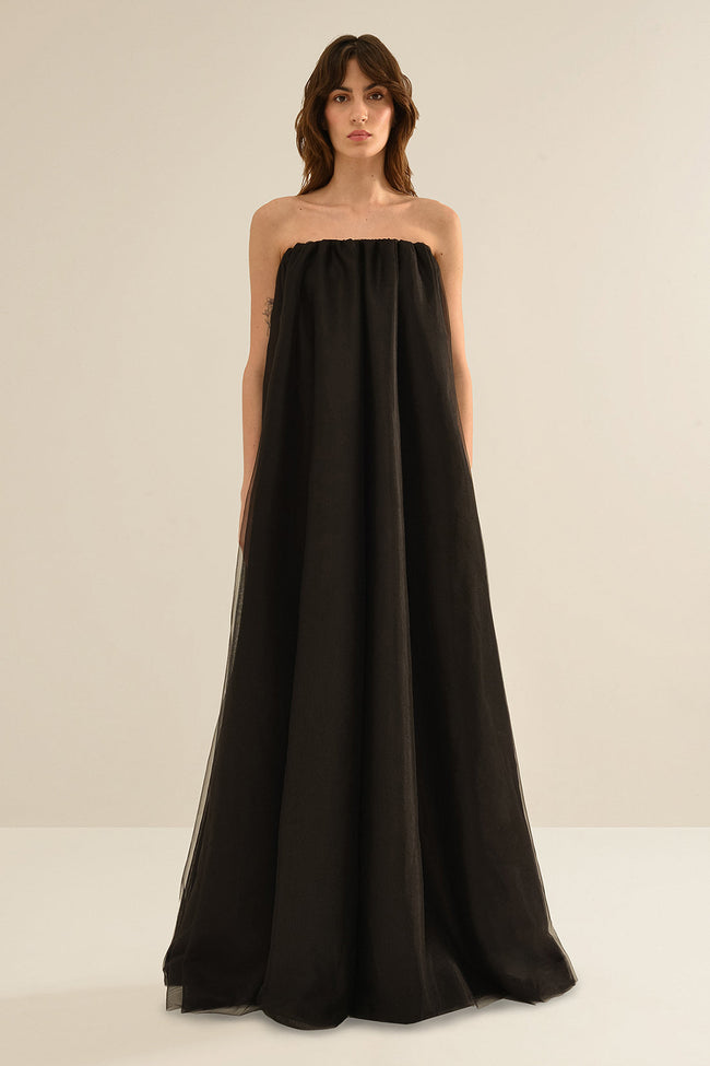 ANOUKI BLACK TULLE DRESS