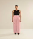 ANOUKI PINK COTTON TAILORED PANTS