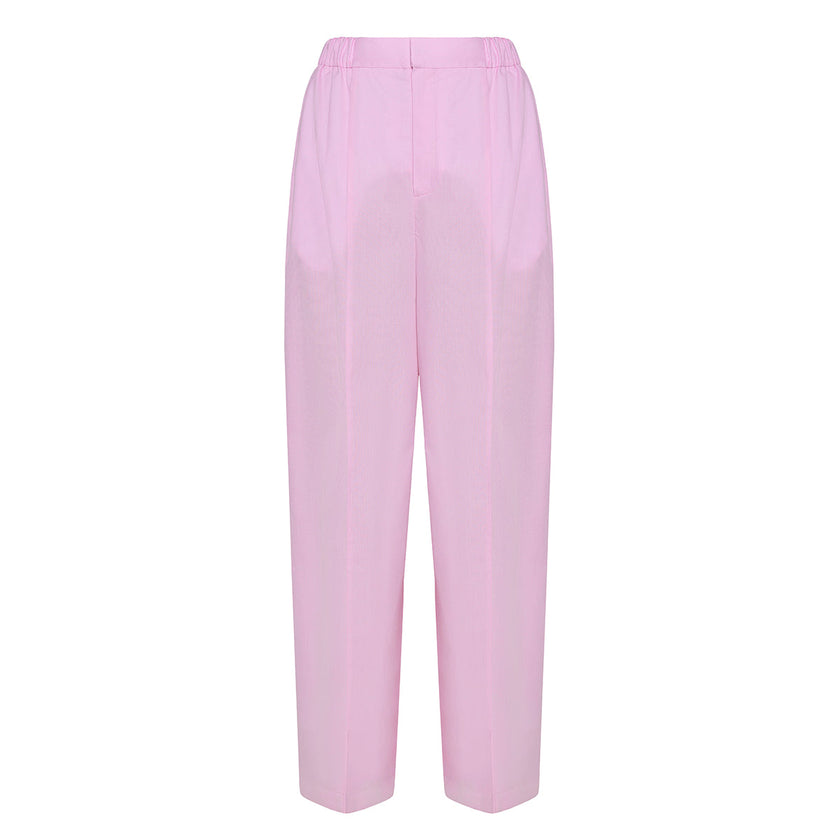 ANOUKI PINK COTTON TAILORED PANTS