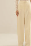 Anouki OFF WHITE COTTON TAILORED PANTS