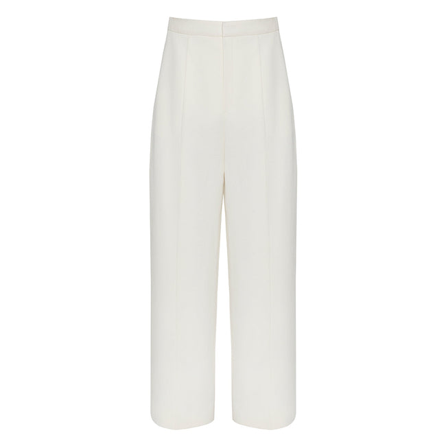 Anouki OFF WHITE COTTON TAILORED PANTS