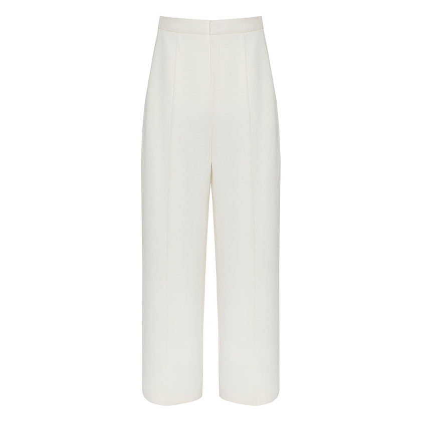 Anouki OFF WHITE COTTON TAILORED PANTS