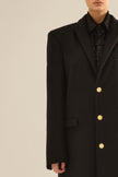 ANOUKI BLACK PRESSED WOOL MAN STYLE COAT