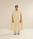 ANOUKI OFF WHITE COTTON CAPE STYLE COAT