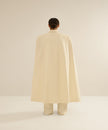 ANOUKI OFF WHITE COTTON CAPE STYLE COAT
