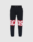GCDS BAND LOGO REGULAR BLACK SWEATPANTS