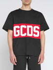 GCDS BAND LOGO REGULAR BLACK TEE