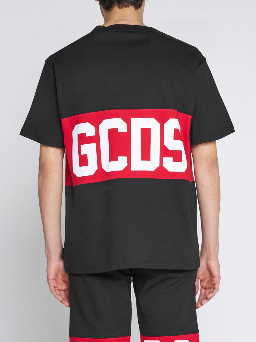 GCDS BAND LOGO REGULAR BLACK TEE