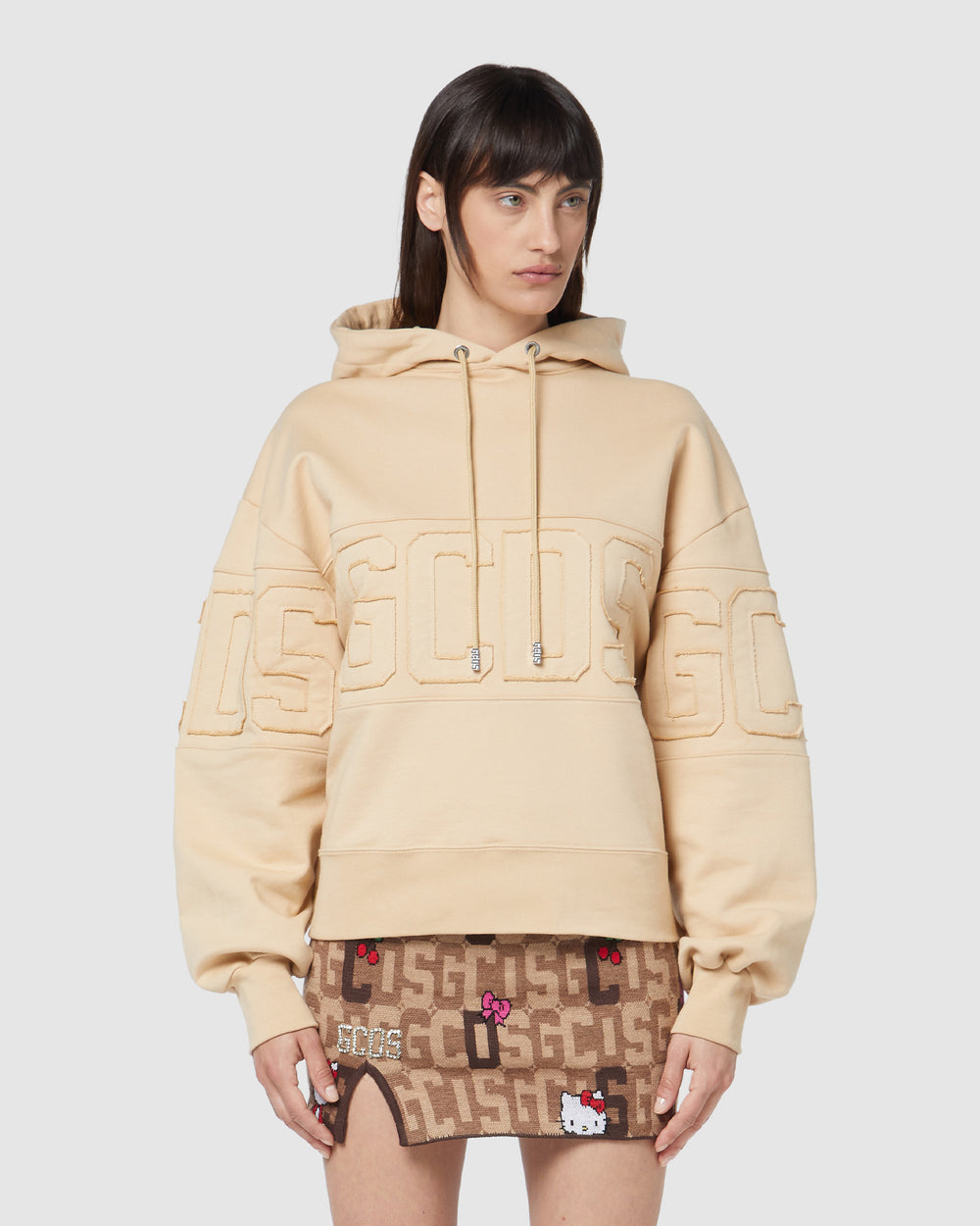 GCDS BAND LOGO HOODIE SWEATSHIRT