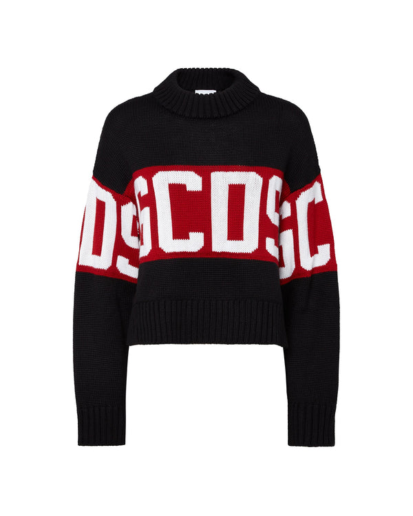 GCDS BAND LOGO BOXY SWEATER