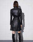 GUDO VEGAN LEATHER MINI SKIRT