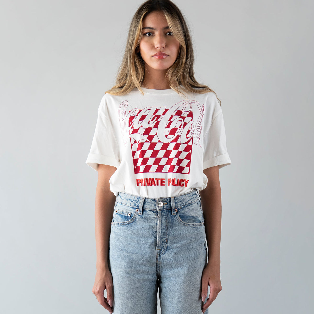 PRIVATE POLICY COCA COLA CLASSIC LOGO T-SHIRT