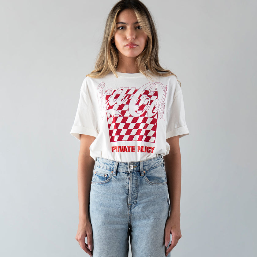 PRIVATE POLICY COCA COLA CLASSIC LOGO T-SHIRT