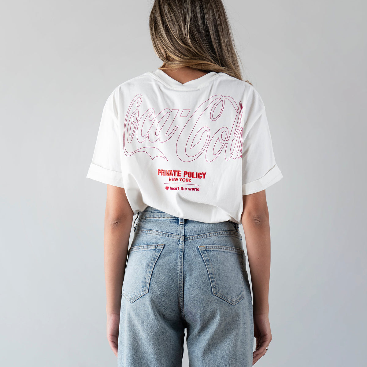 PRIVATE POLICY COCA COLA CLASSIC LOGO T-SHIRT