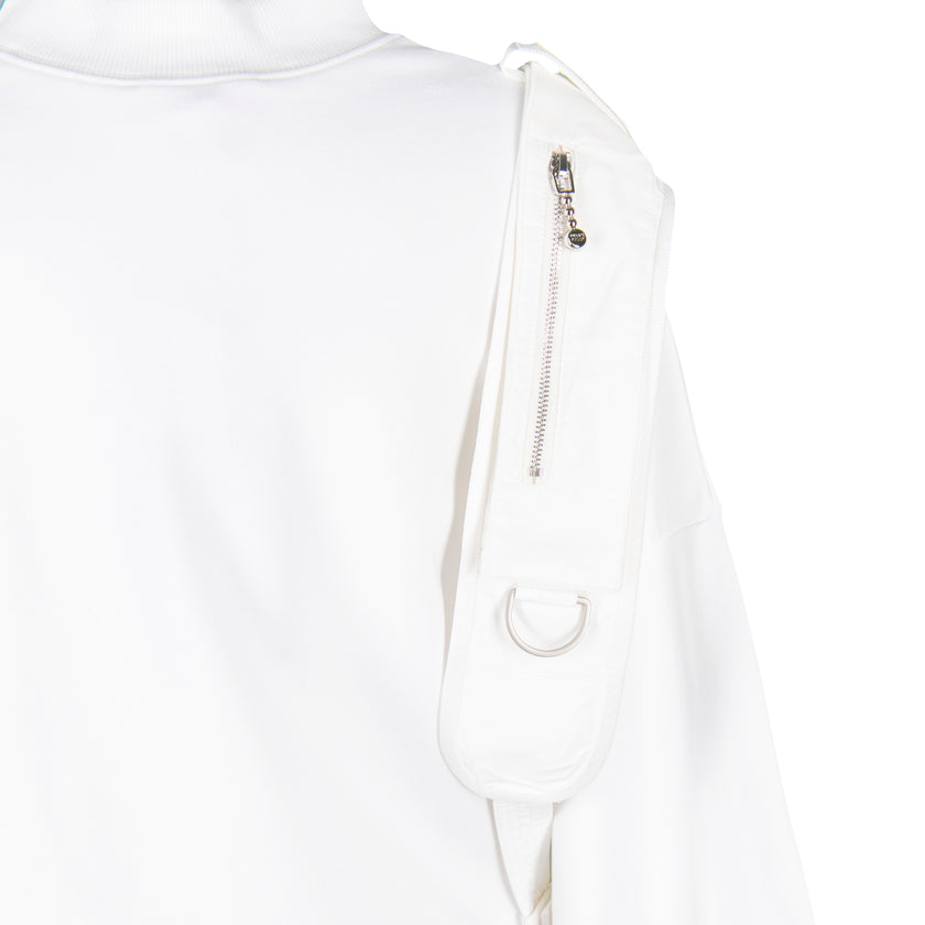 PRIVATE POLICY HARNESS SHOULDER STRAP SWEATSHIRT