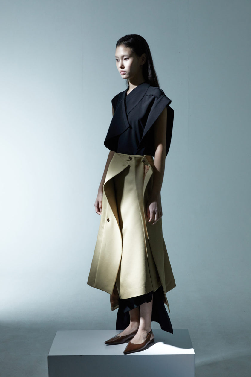 BESFXXK Decon Wrap Skirt Beige