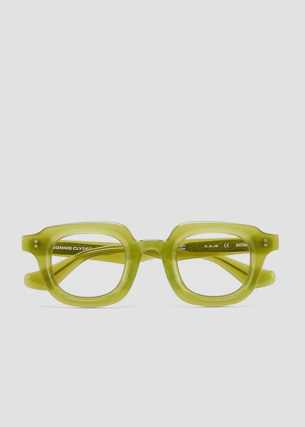 BONNIE CLYDE Gustave - Milky Green and Clear Lens