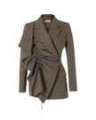 BESFXXK Asymmetric Detail Blazer