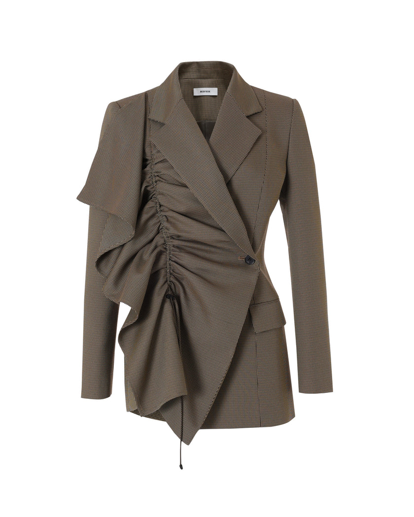 BESFXXK Asymmetric Detail Blazer