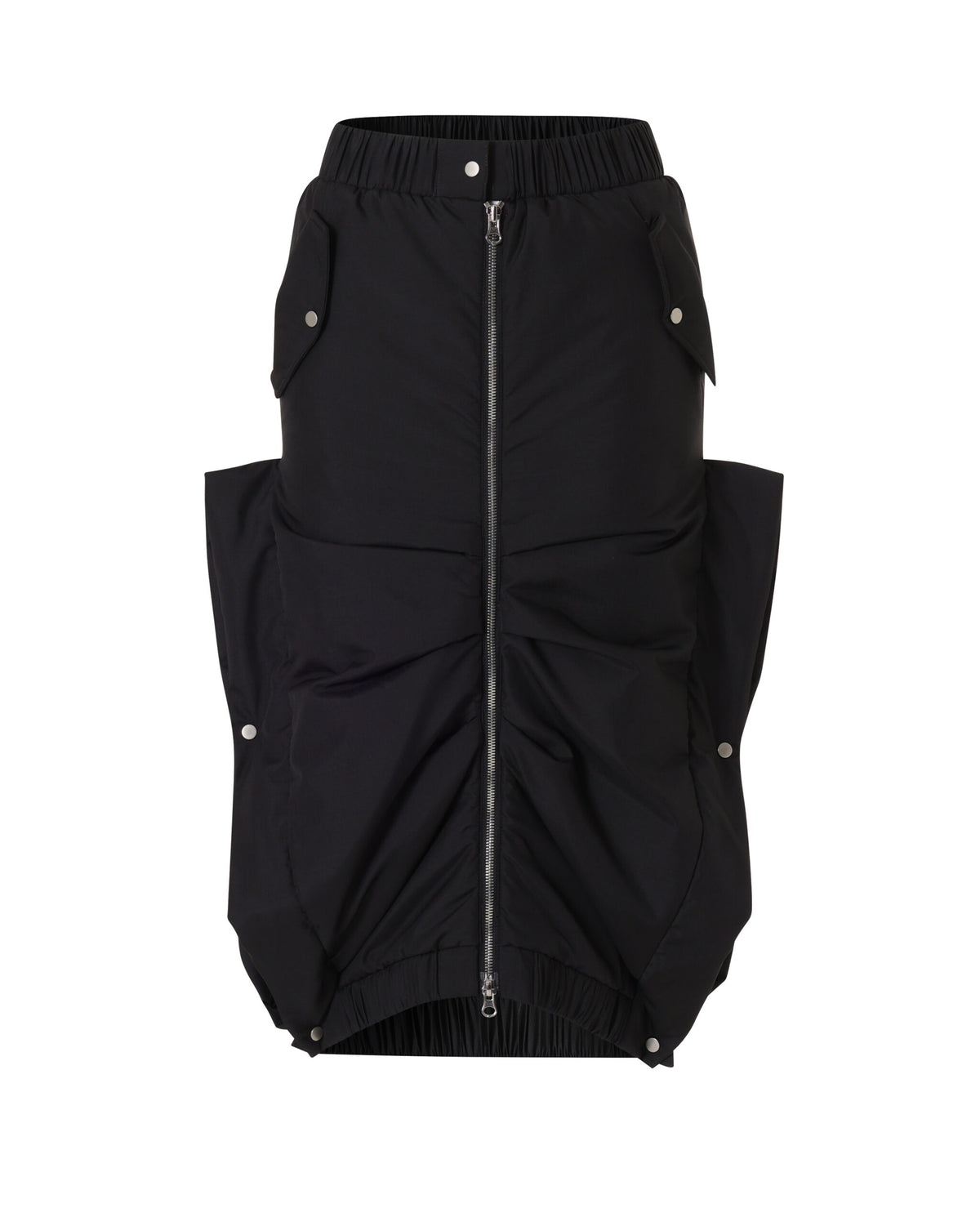 BESFXXK BLACK WAVY BOMBER SKIRTS